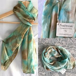 Handmade Silky Tie-Dye Scarf/ Hair Tye